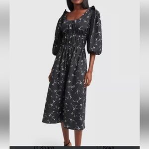 G. Goop Black Floral Dress